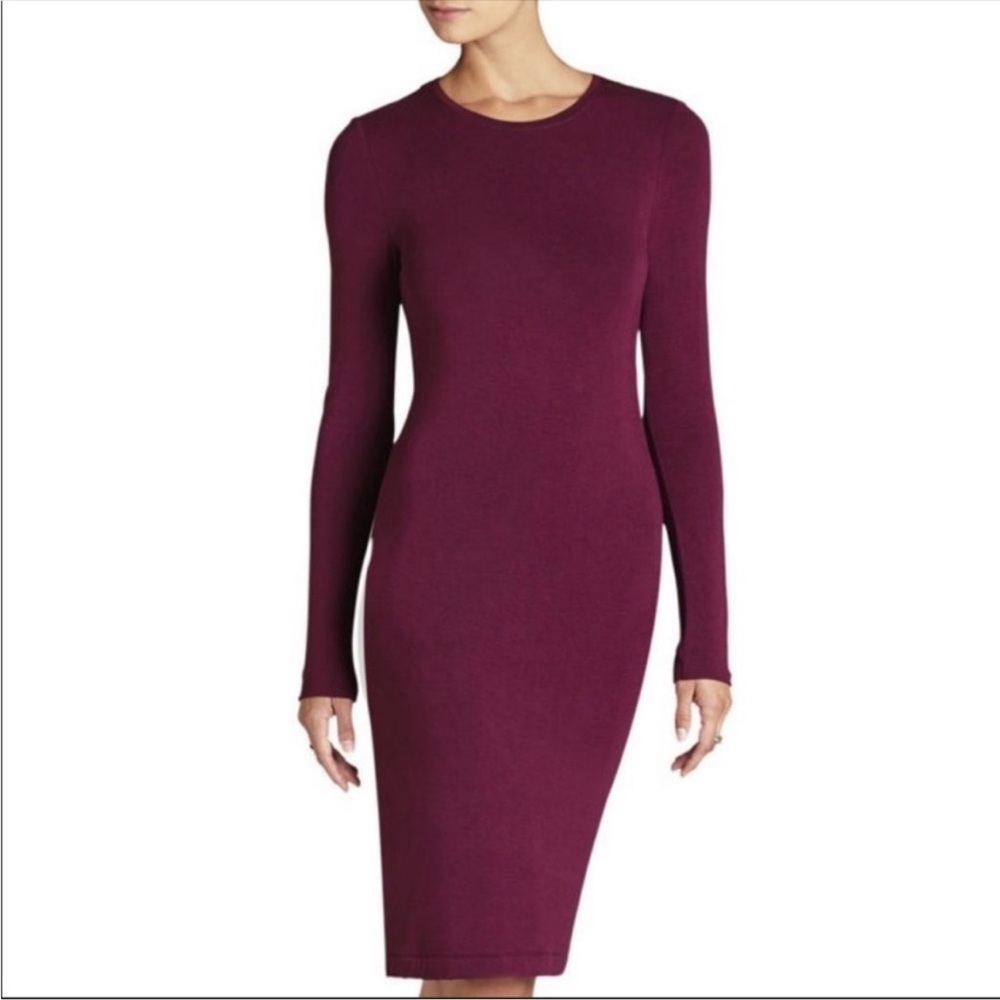 NWT BCBGMaxAzria Savannah Burgundy cut out dress
